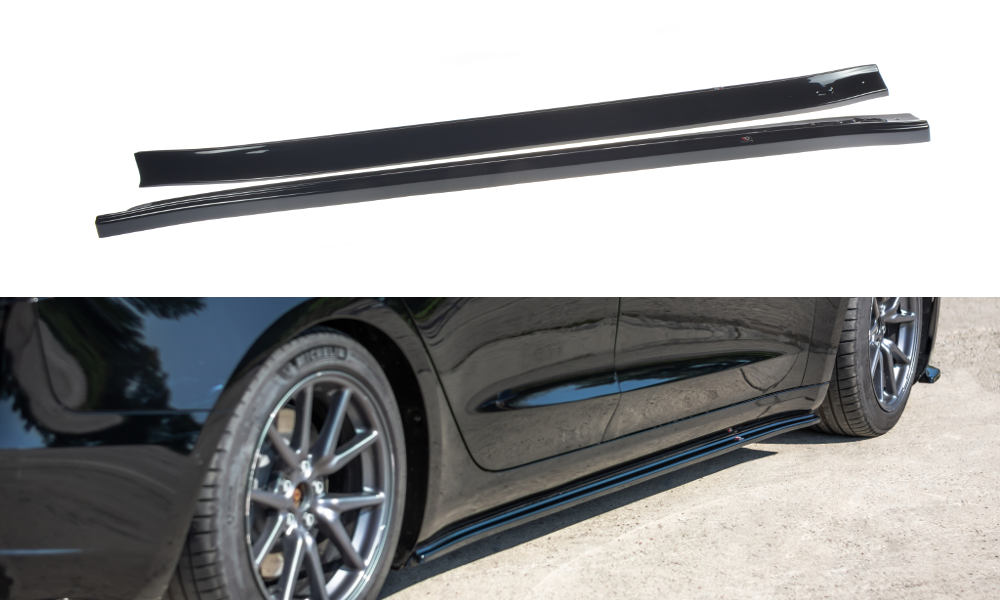 Maxton Side Skirts Diffusers Tesla Model 3
