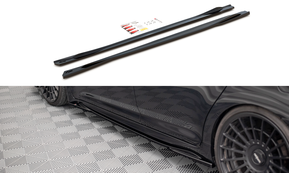 Maxton Side Skirts Diffusers Toyota Avensis Mk3 Facelift