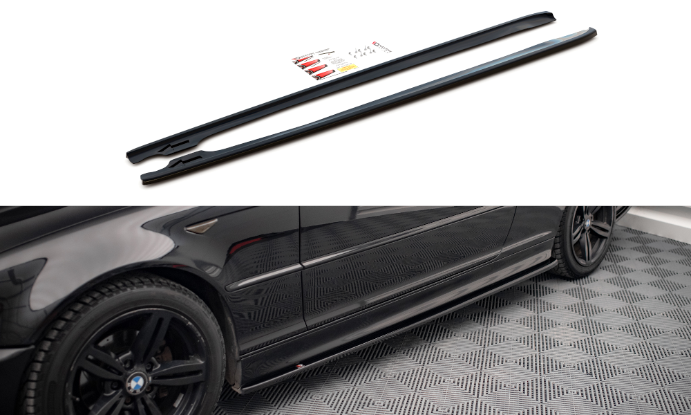 Maxton Side Skirts Diffusers V.2 Bmw 3 Coupe M-Pack E46