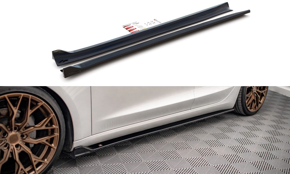Maxton Side Skirts Diffusers V.2 Tesla Model 3