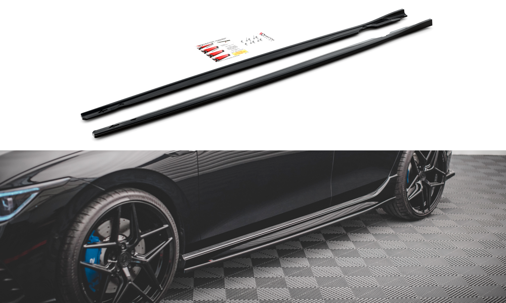 Maxton Side Skirts Diffusers V.2 Volkswagen Golf R Mk8