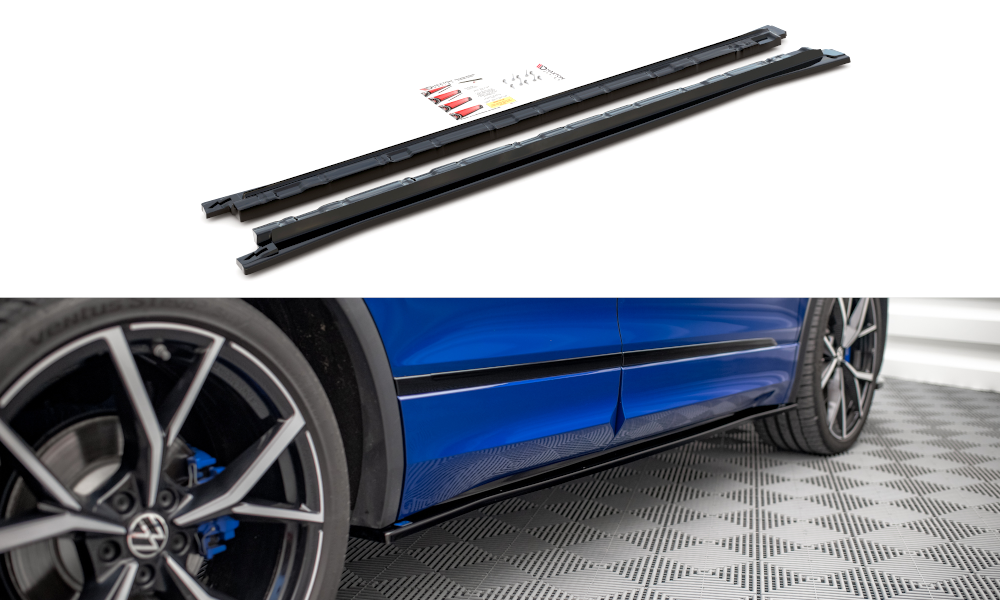 Maxton Side Skirts Diffusers Volkswagen Tiguan R / R-Line Mk2 Facelift