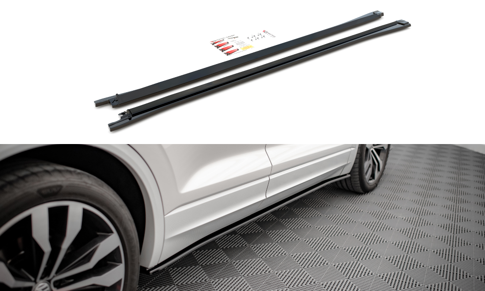 Maxton Side Skirts Diffusers Volkswagen Touareg R-Line Mk3