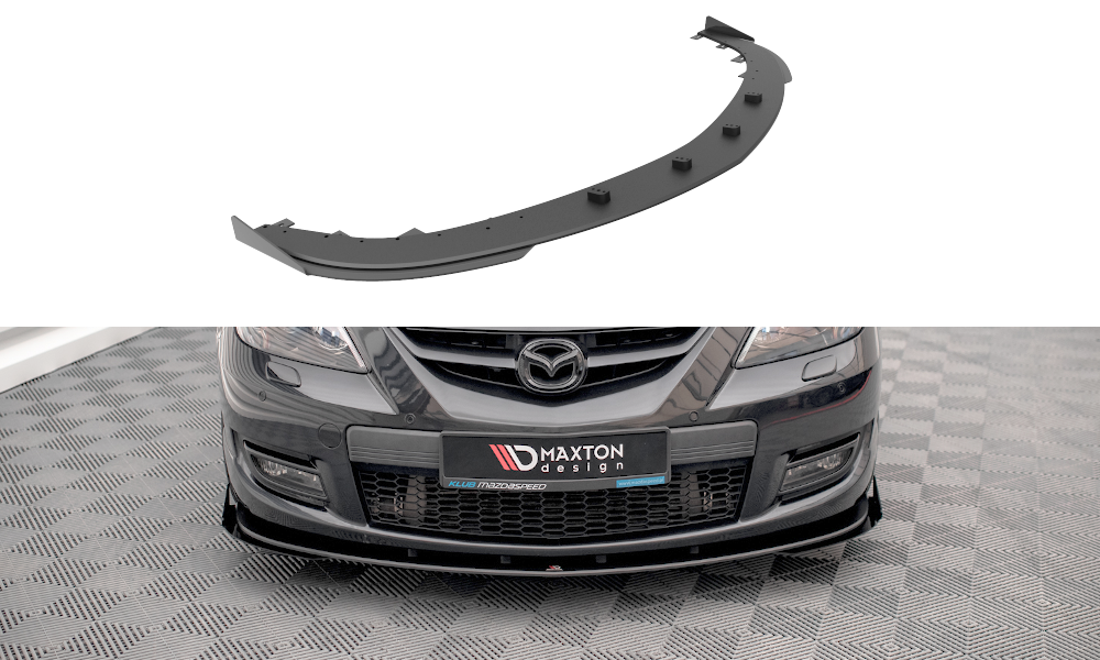 Maxton Street Pro Front Splitter V.1 + Flaps Mazda 3 Mps Mk1