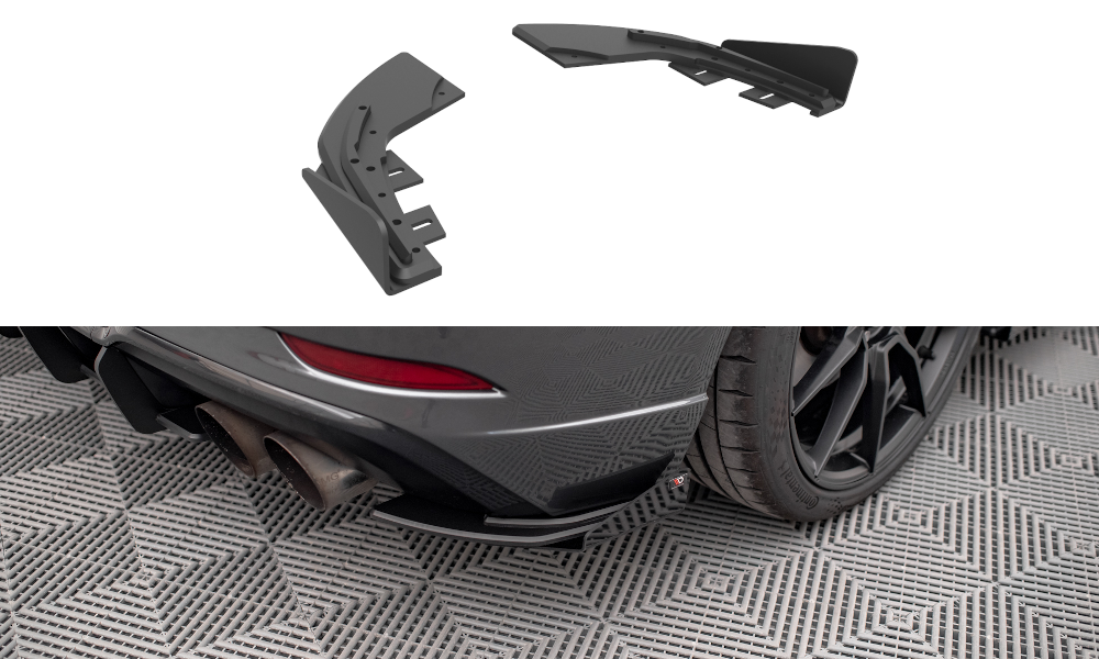 Maxton Street Pro Rear Side Splitters + Flaps Audi S3 Sportback 8v Facelift