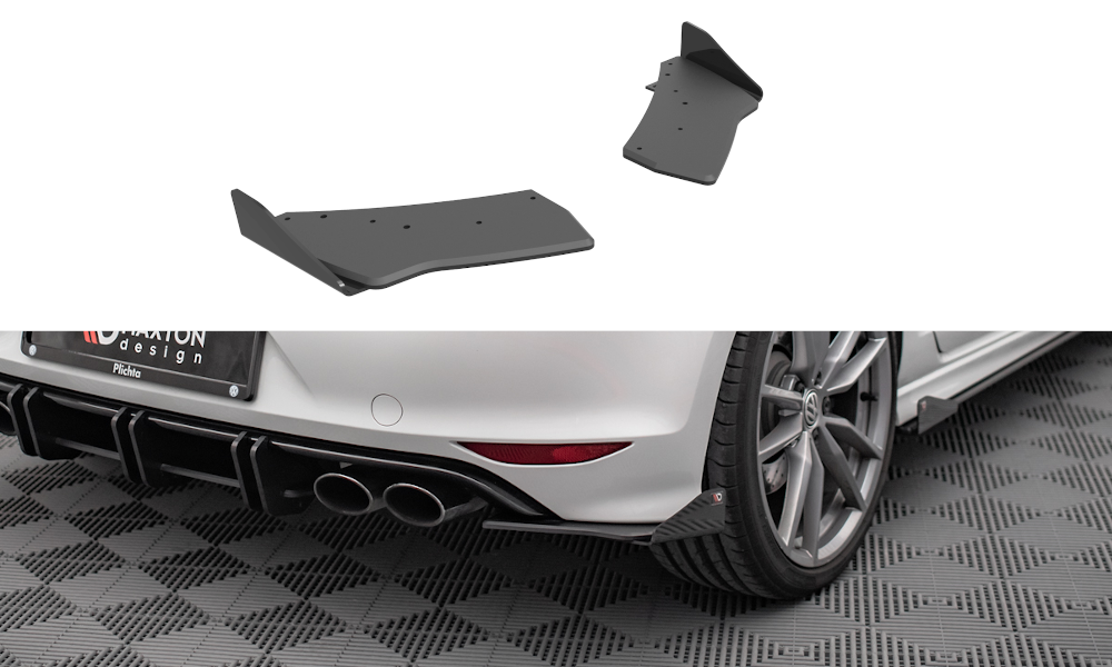 Maxton Street Pro Rear Side Splitters + Flaps Volkswagen Golf R Mk7