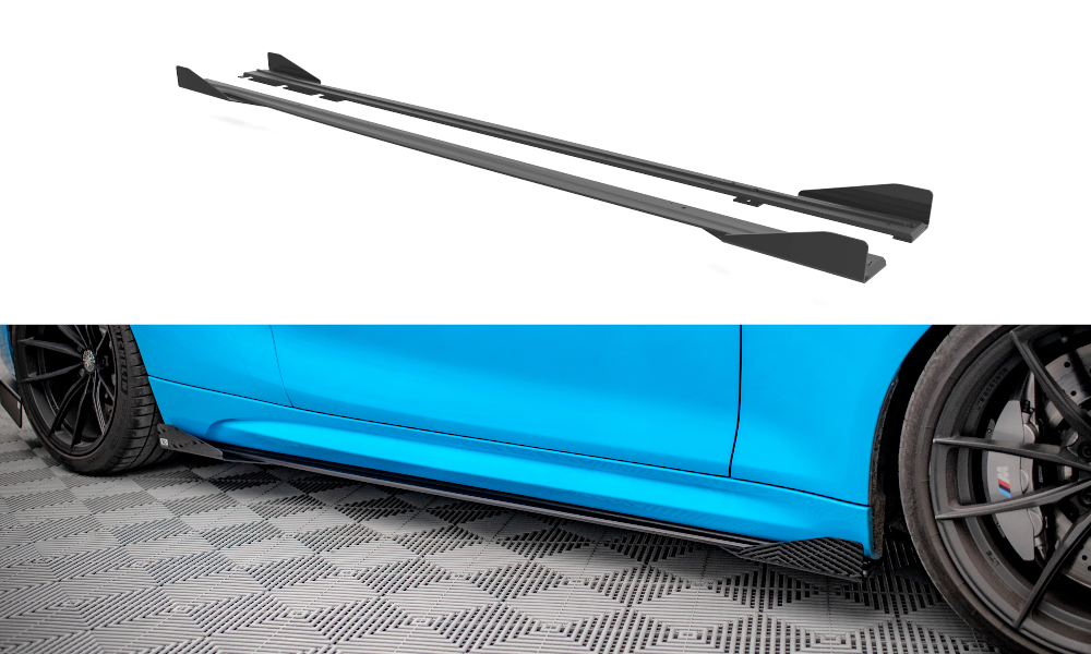 Maxton Street Pro Side Skirts Diffusers + Flaps Bmw M2 F87