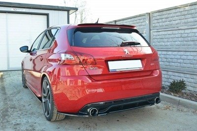 Maxton Central Rear Splitter Peugeot 308 Ii Gti (without Vertical Bars)