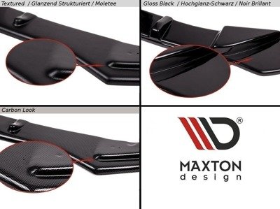 Maxton Central Rear Splitter Vw Passat Cc R36 Rline (Preface) (without Vertical Bars)