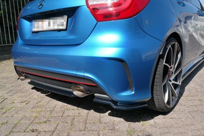 Maxton Central Rear Splitter (WITHOUT Vertical Bars) Mercedes-Benz W176 Amg-Line Preface