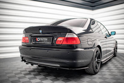 Maxton Central Rear Splitter For Bmw 3 E46 Mpack Coupe (with Vertical Bars)