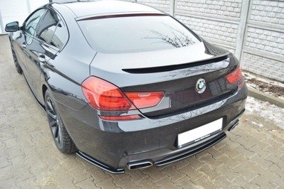 Maxton Central Rear Splitter For Bmw 6 Gran Coupé Mpack (with A Vertical Bar)