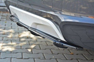 Maxton Central Rear Splitter For Bmw X4 M-Pack (with A Vertical Bar)