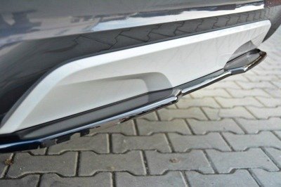 Maxton Central Rear Splitter For Bmw X4 M-Pack (without A Vertical Bar)