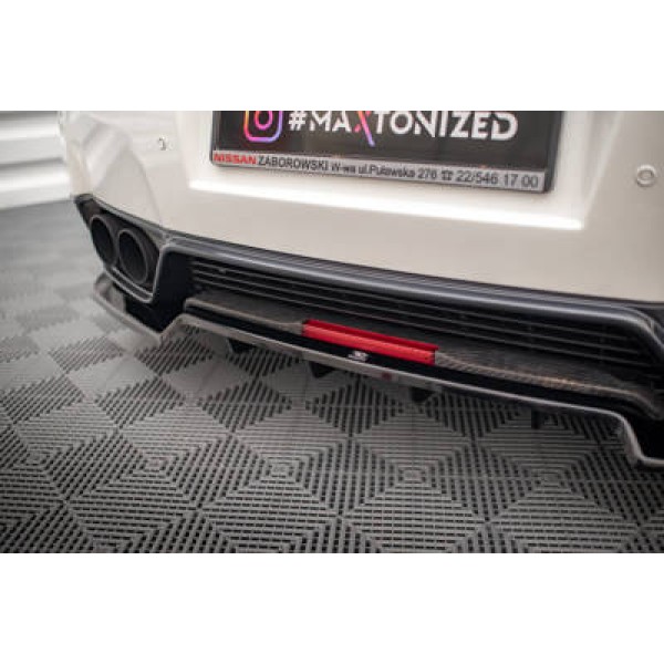 Maxton Central Rear Splitter + Flaps For Nissan Gtr R35 Facelift - Image 2
