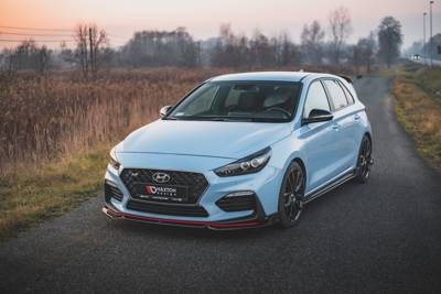 Maxton Front Splitter V.6 + Flaps Hyundai I30 N Mk3 Hatchback/Fastback