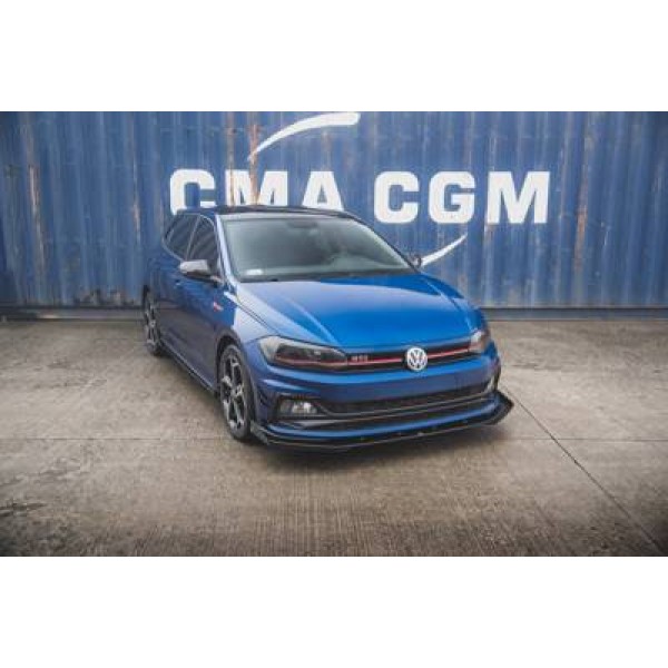 Maxton Racing Durability Front Splitter + Flaps Volkswagen Polo Gti Mk6