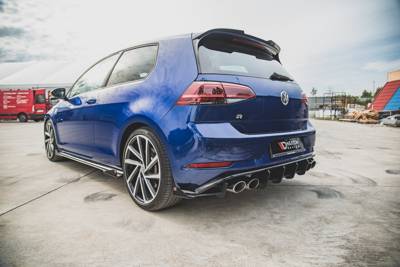 Maxton Racing Durability Rear Side Splitters + Flaps Vw Golf 7 R Facelift