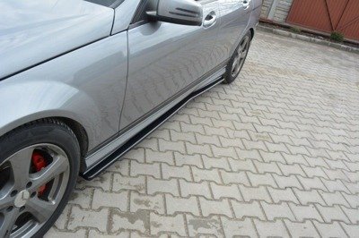 Maxton Side Skirts Diffusers Mercedes C W204 Amg-Line (PREFACE)