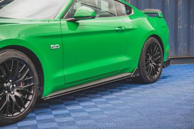 Maxton Side Skirts Diffusers + Flaps Ford Mustang Gt Mk6 Facelift