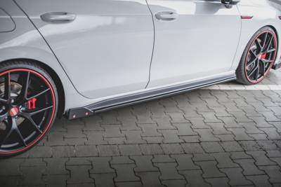 Maxton Side Skirts Diffusers V.2 + Flaps Volkswagen Golf 8 Gti / Gti Clubsport / R-Line