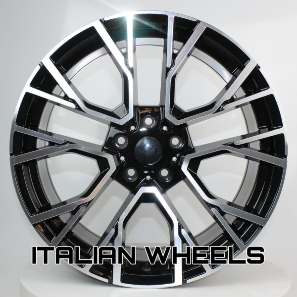 Llanta Italian Wheels STYLE BMW BRAYAN 2 NEGRO PULIDO 10.5x22" 5x112 ET40 CB66.56