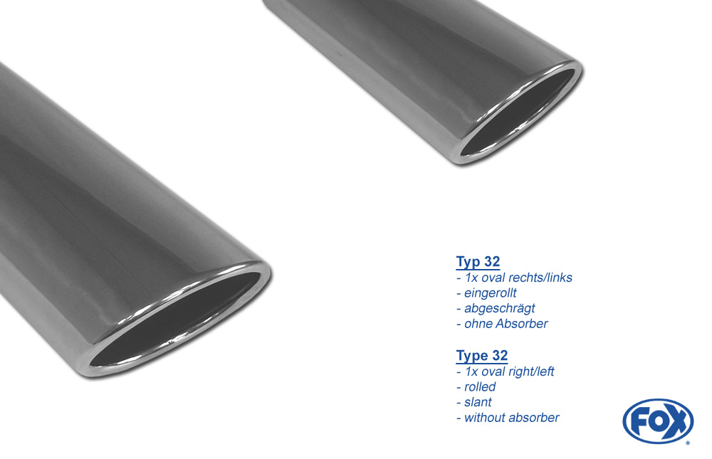 Fox Exhaust Dacia Duster 4x2 Final silencer - 115x85 type 32 right/left