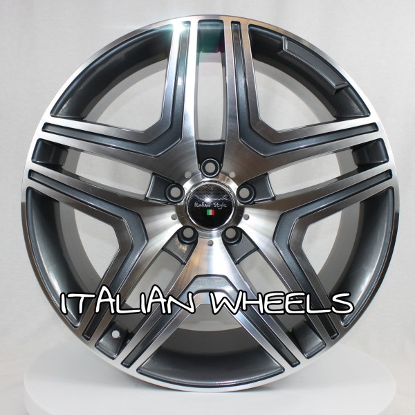 Llanta Italian Wheels STYLE MERCEDES ML63 ANTRACITA PULIDA 10.0x22" 5x112 ET48 CB66.5