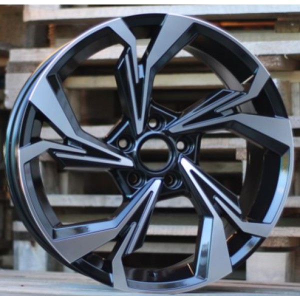 Llanta Italian Wheels STYLE AUDI AMSTERDAM NEGRO PULIDO 8.0x18" 5x112 ET42 CB66.5