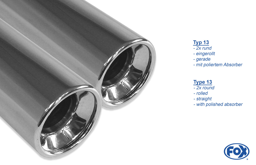 Fox Exhaust Opel Kadett E-CC final silencer - 2x80 type 13