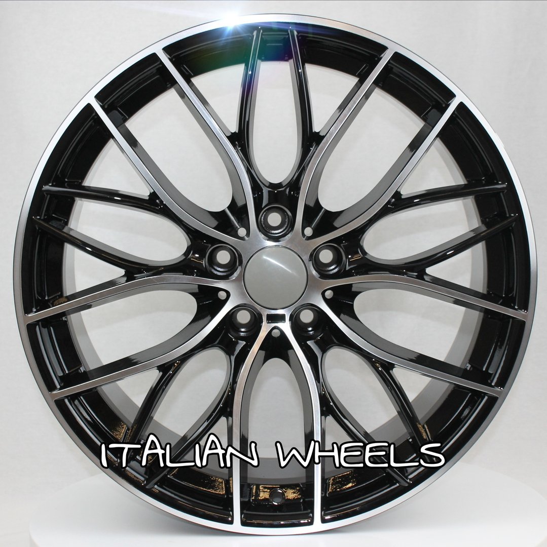 Llanta Italian Wheels STYLE BMW PERFORMA3 NEGRO PULIDO 8.0x18" 5x120 ET35 CB72.6
