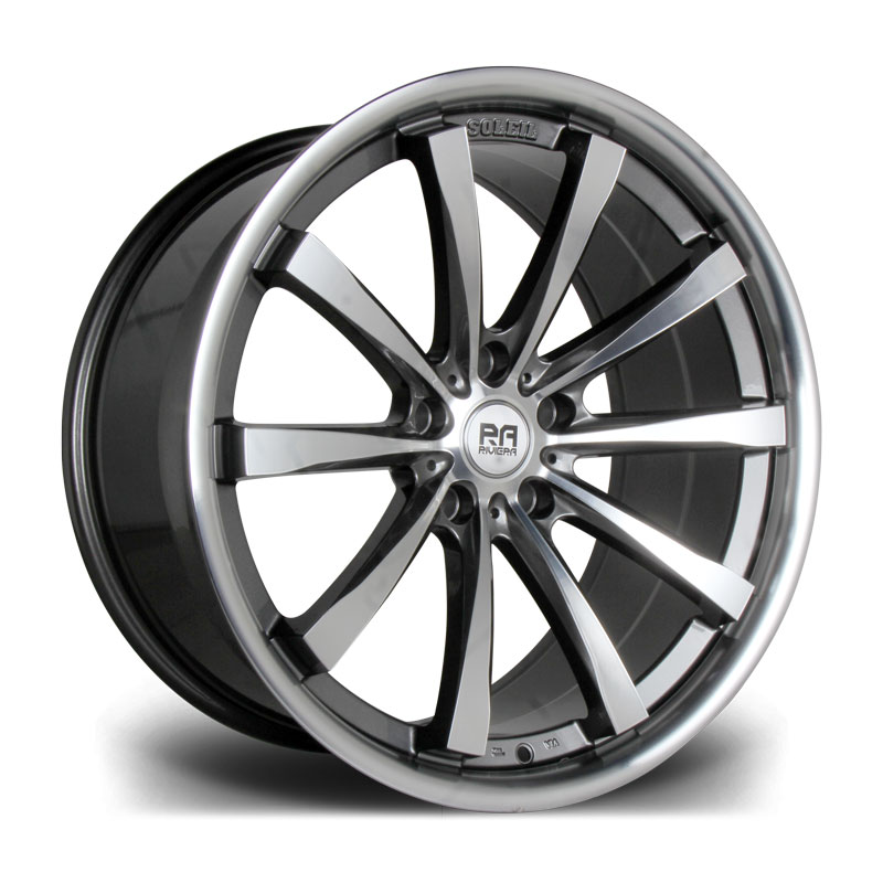 Llanta Riviera Wheels ASCOT Gunmetal Polished 10.0x20" BLANK ET20-45 CB74.1
