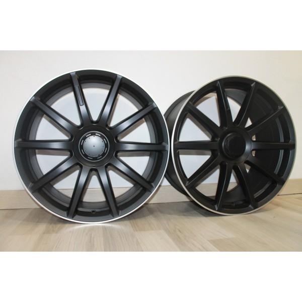 Llanta Italian Wheels STYLE MERCEDES MABEL NEGRO BORDE PULIDO 9.5x20" 5x112 ET40 CB66.6
