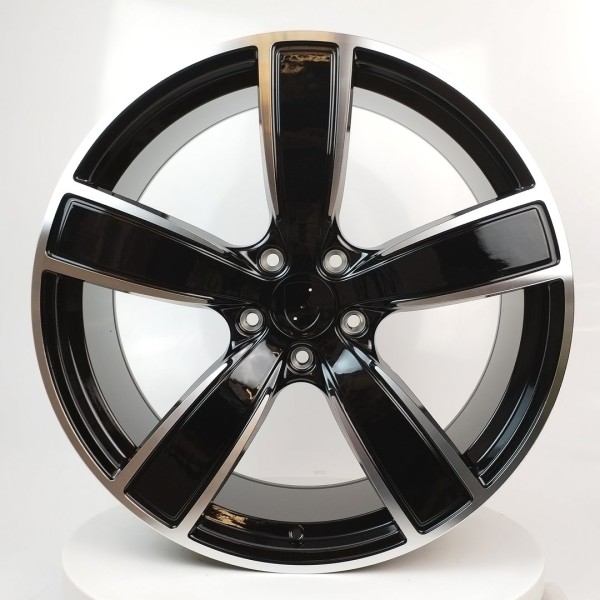 Llanta Italian Wheels STYLE PORSCHE PORTOBELLO CAYEN NEGRO PULIDO 11.0x22" 5x130 ET55 CB71.6