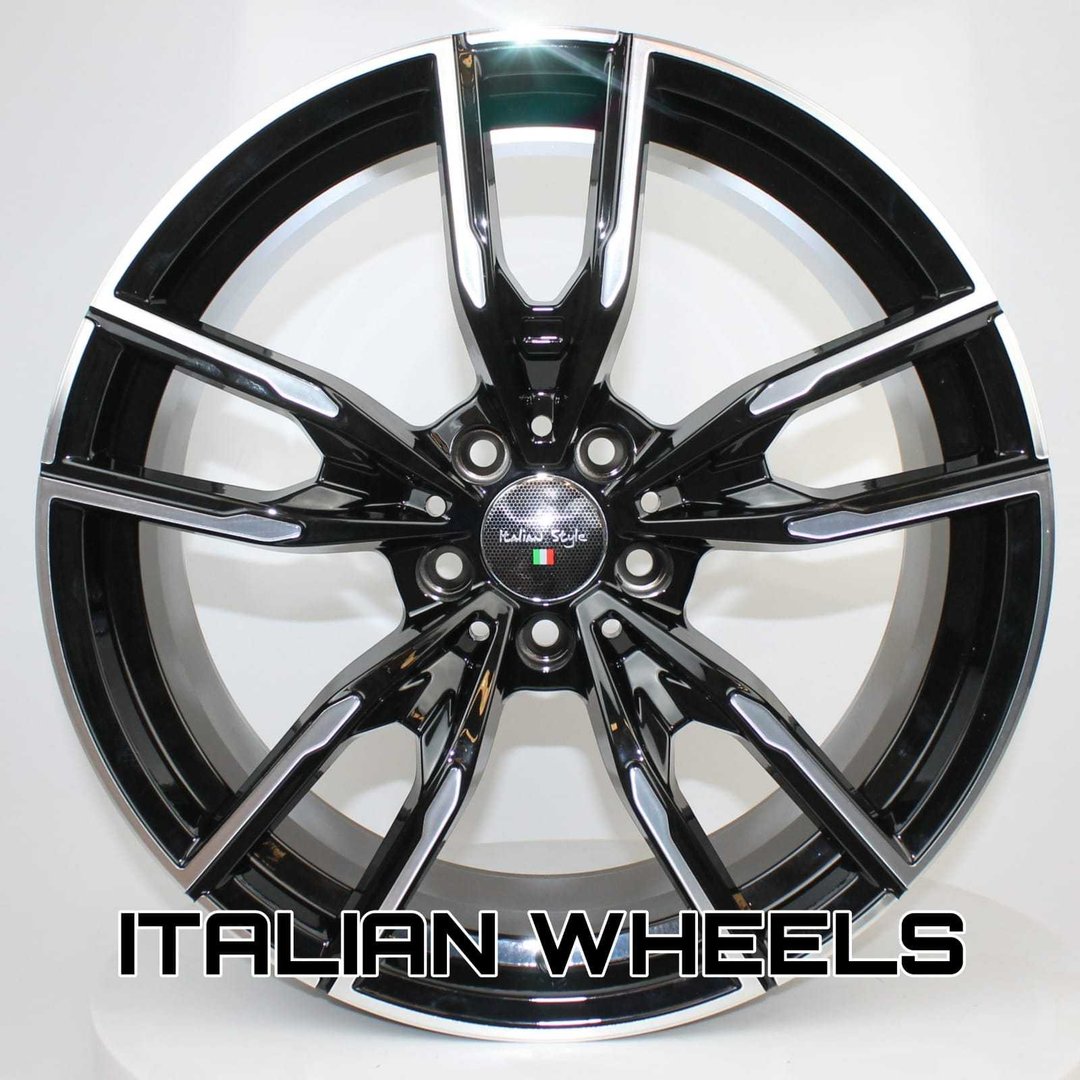 Llanta Italian Wheels STYLE BMW M701 NEGRO PULIDO 8.5x20" 5x120 ET35 CB72.6