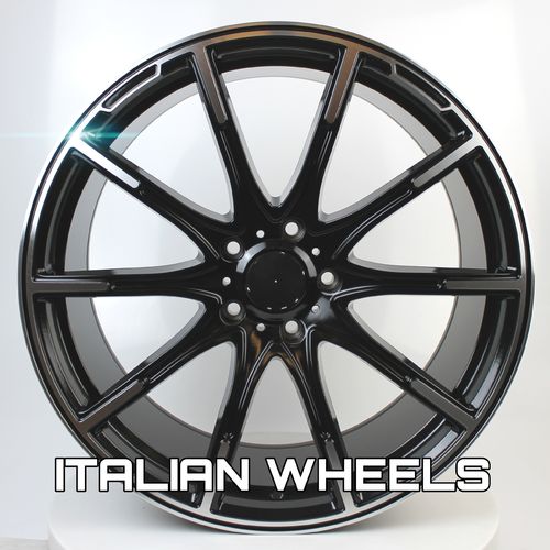 Llanta Italian Wheels STYLE MERCEDES MONACO 4IGUALES NEGRO PULIDO 8.5x20" 5x112 ET35 CB66.6