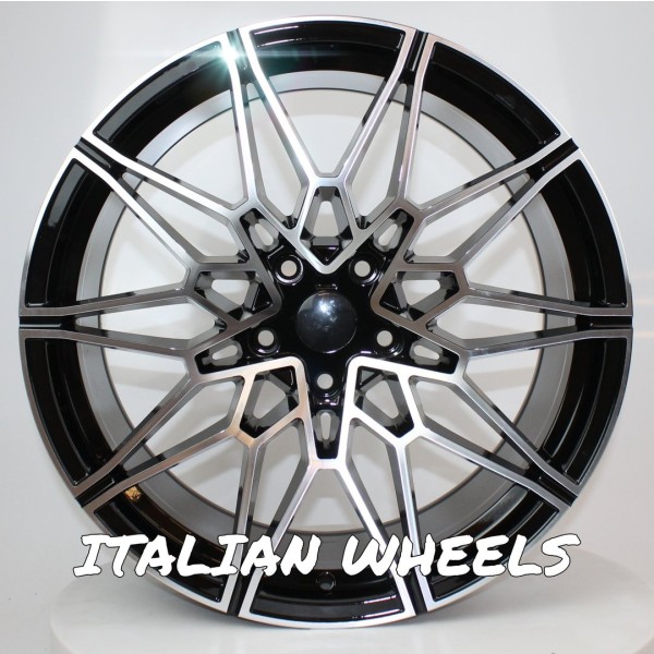 Llanta Italian Wheels STYLE BMW BOGUE 1 NEGRA PULIDA 8.5x20" 5x120 ET35 CB72.6