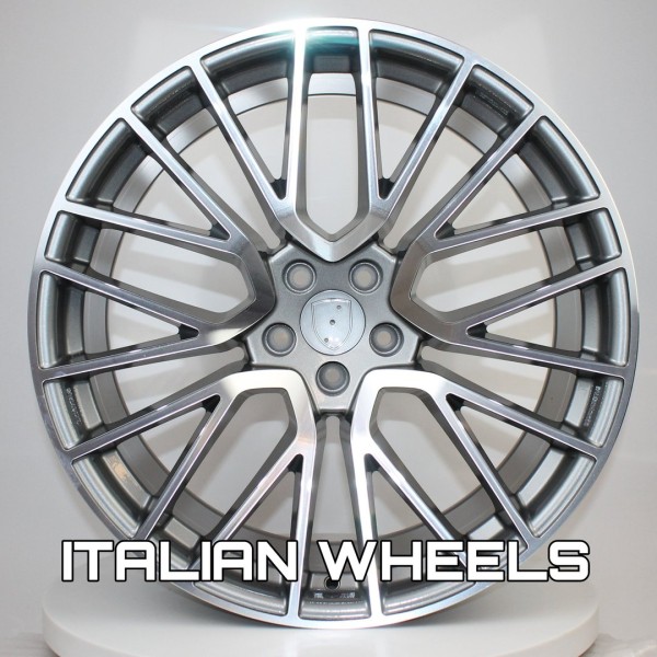 Llanta Italian Wheels STYLE PORSCHE PRAGA MACAN ANTRACITA PULIDA 9.0x21" 5x112 ET26 CB66.45