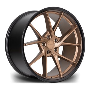 Llanta Riviera Wheels RF1 Matt Bronze Gloss Black Lip 9.5x19" BLANK ET42 CB73.1