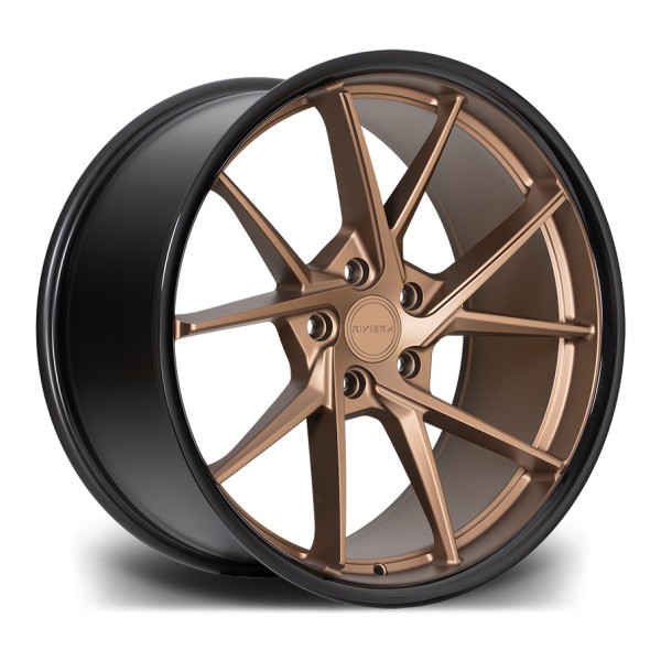 Llanta Riviera Wheels RF1 Matt Bronze Gloss Black Lip 9.5x19" BLANK ET42 CB73.1