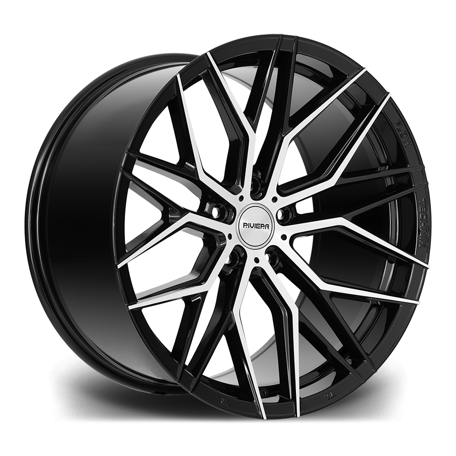 Llanta Riviera Wheels RF101 Black Polished 9.5x19" 5x112 ET42 CB73.1
