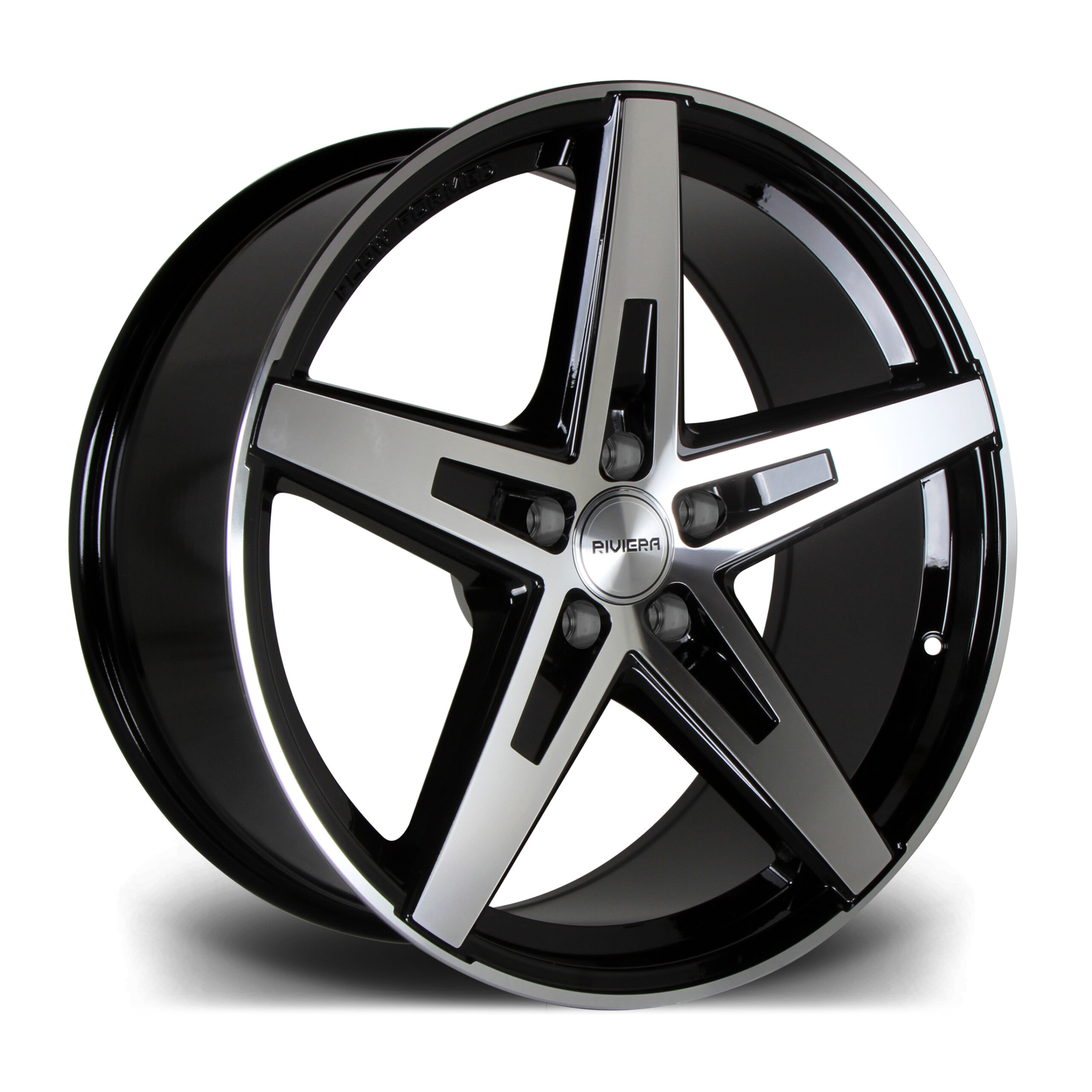 Llanta Riviera Wheels RF102 Black Polished 10.0x19" BLANK ET25-45 CB73.1