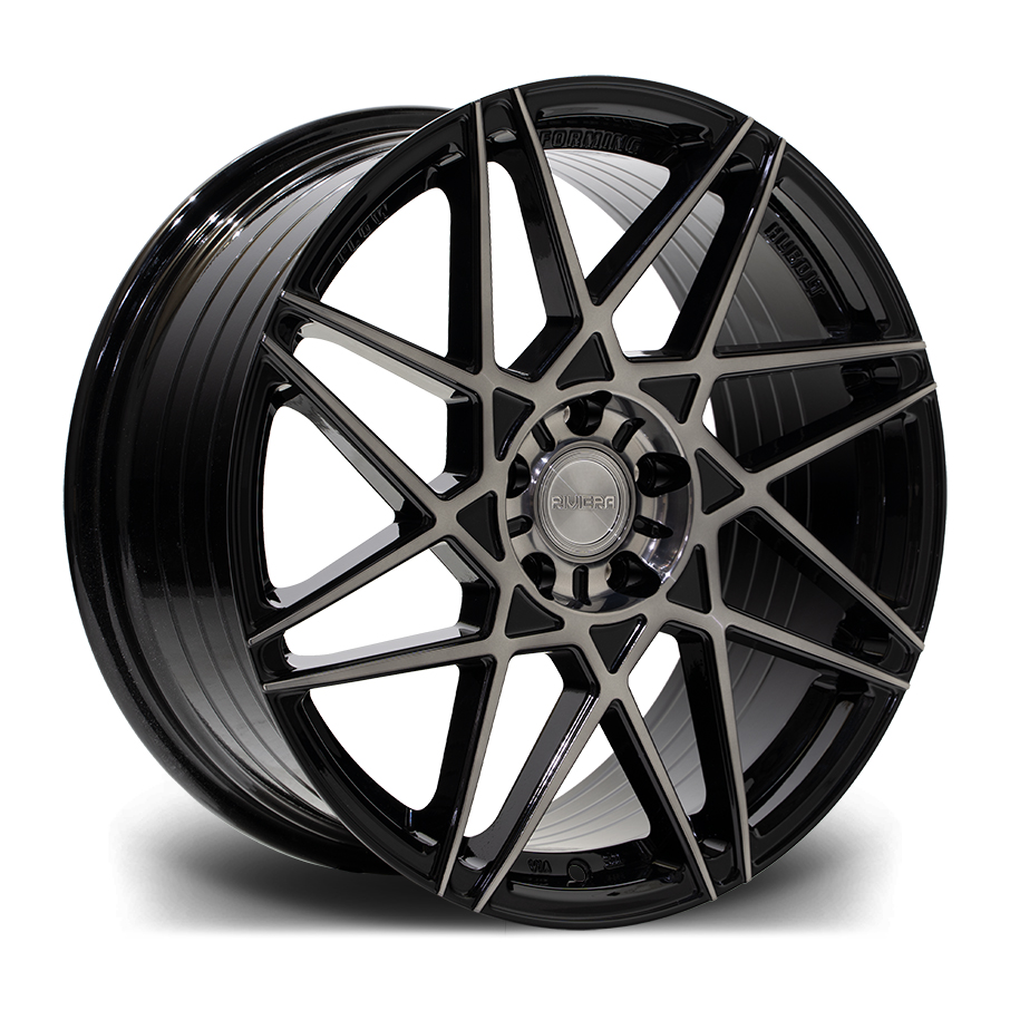 Llanta Riviera Wheels RF2 Black Polished Dark Tint 8.5x19" 5x112 ET45 CB73.1