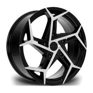 Llanta Riviera Wheels RTV Gloss Black Polished 8.0x18" 5x120 ET45 CB72.6