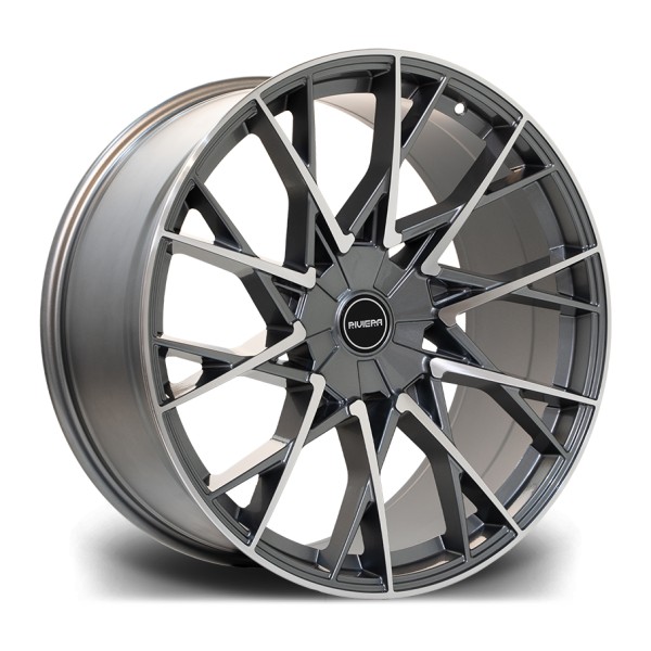 Llanta Riviera Wheels RV197 Gunmetal Polished 10.0x22" BLANK ET30-45 CB74.1
