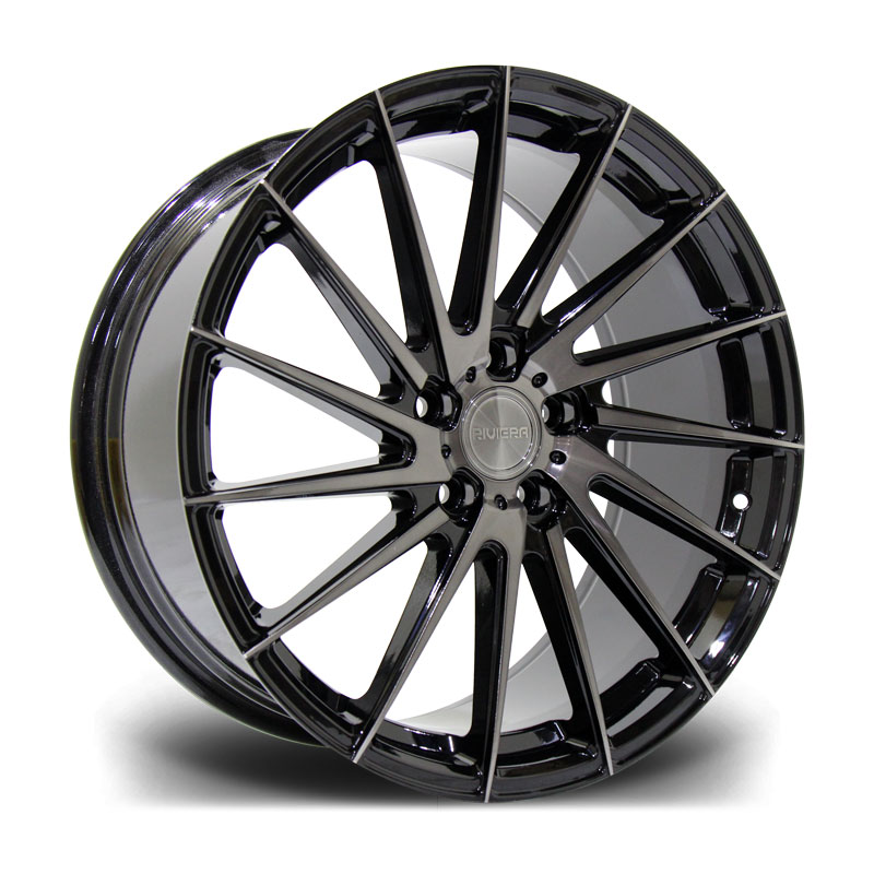 Llanta Riviera Wheels RV199 Black Polished Dark Tint 8.5x19" 5x112 ET45 CB73.1
