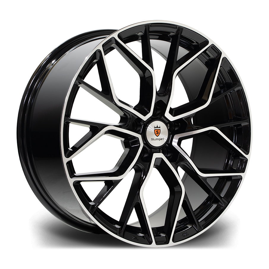 Llanta Stuttgart Wheels SF12 Black Polished 8.5x19" 5x112 ET42 CB73.1