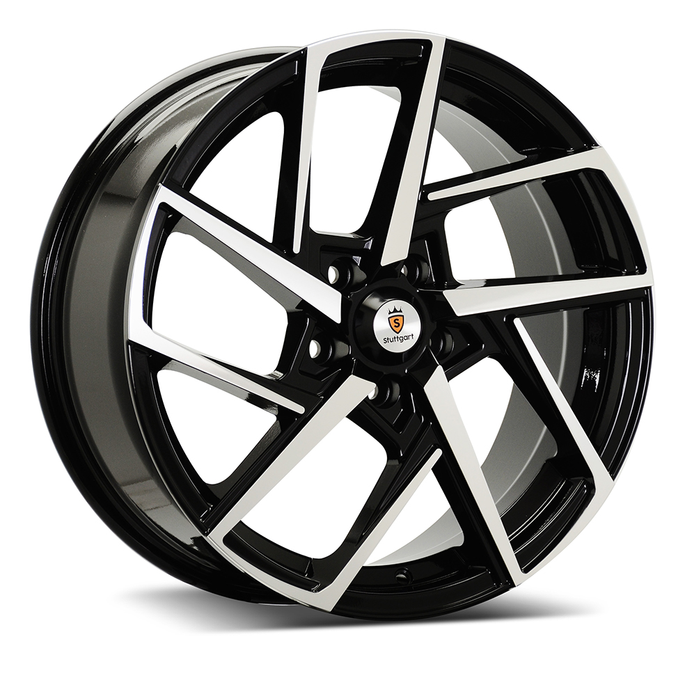 Llanta Stuttgart Wheels ST21 Black Polished 7.5x18" 5x112 ET42 CB73.1