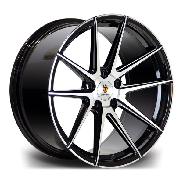 Llanta Stuttgart Wheels ST9 Black Polished 8.5x19" BLANK ET25-45 CB73.1