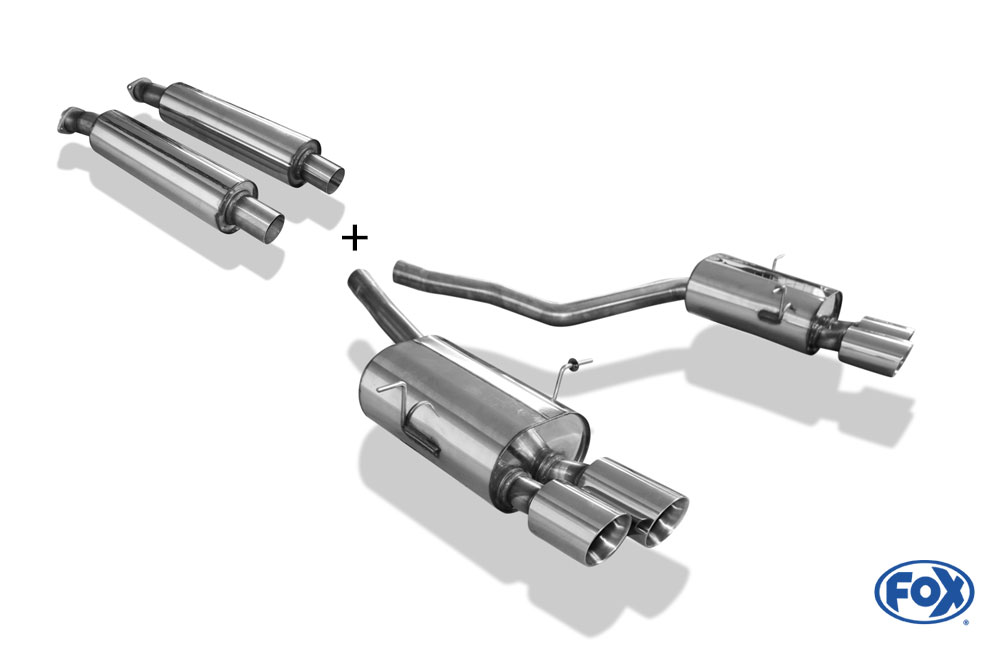 Fox Exhaust BMW E31 850i final silencer right/left with front silencer - 2x90 type 25 right/left